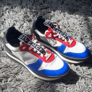 Givenchy Men's Tricolor white red blue Sneakers T3 Runner size 43
